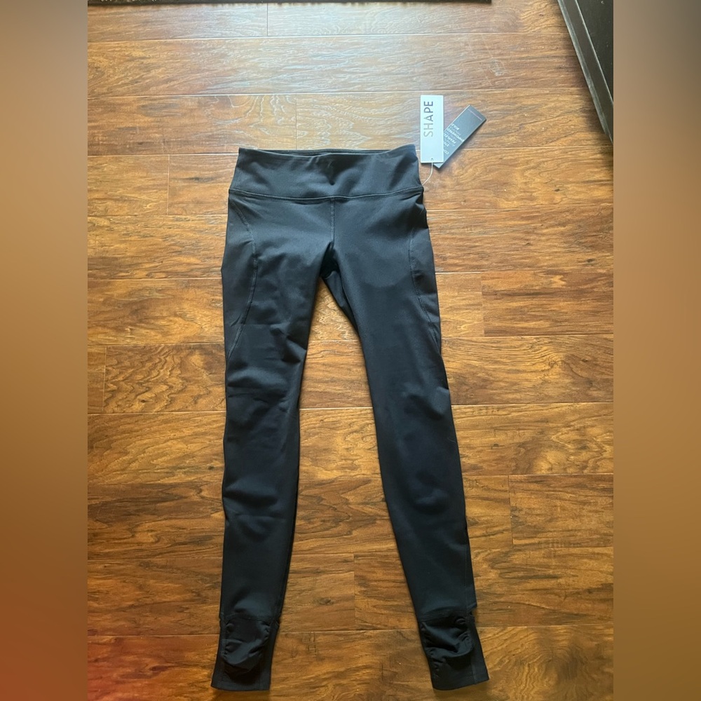 NWT Shape Women’s Plain S Seam Stirrup Leggings - Black - Sz Medium